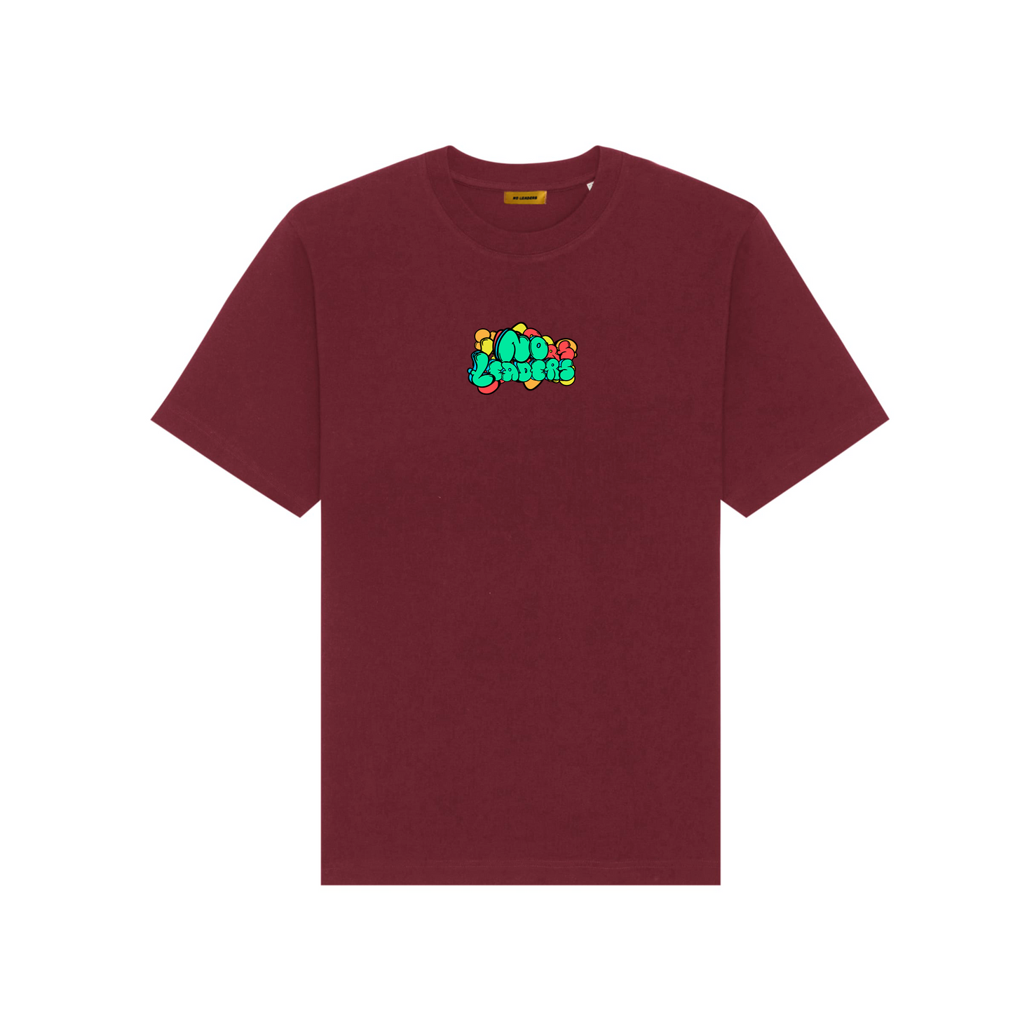 NO LEADERS© "BUBBLE" BURGUNDY OVERSIZED TEE