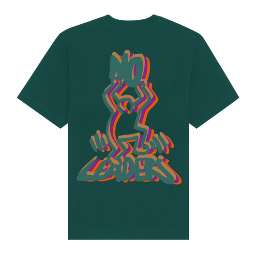 NO LEADERS© "DANCE" GLAZED GREEN OVERSIZED TEE