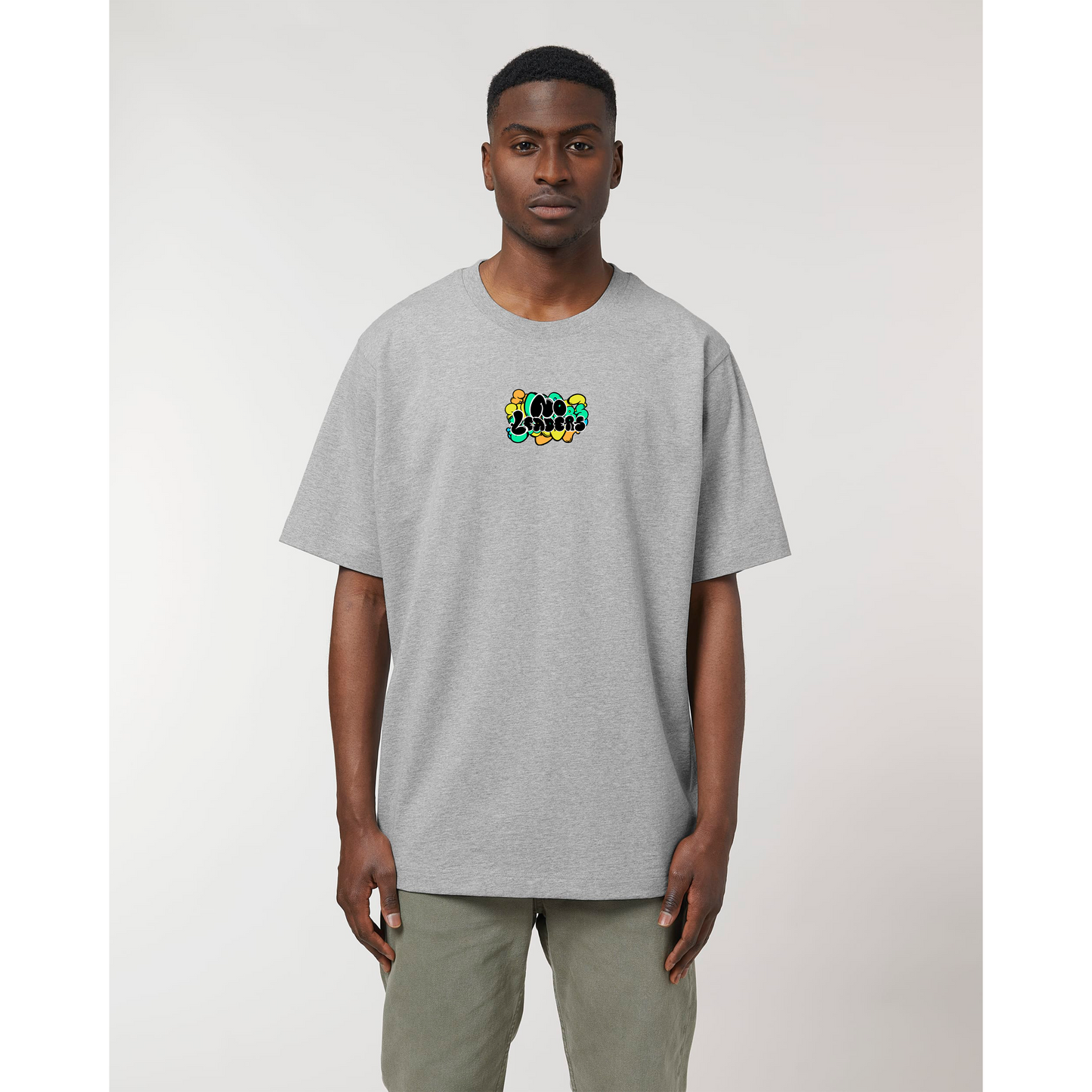 NO LEADERS© "BUBBLE" GREY OVERSIZED TEE